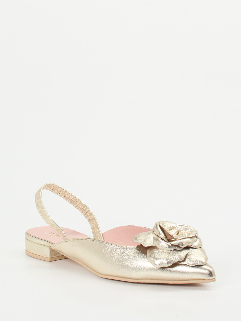 Pretty Ballerinas – Slingback-Ballerinas aus Metallicleder Gold