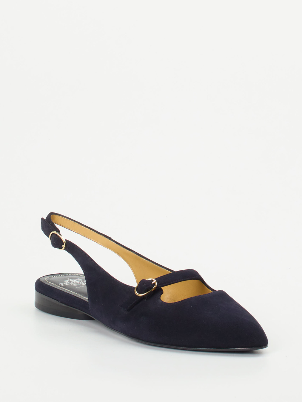 Truman's – Slingpumps aus Veloursleder Dunkelblau
