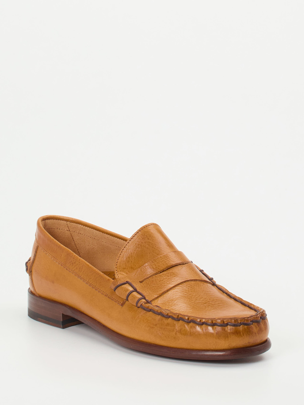 Andrea Puccini – Penny Loafer aus Kalbleder Cognac