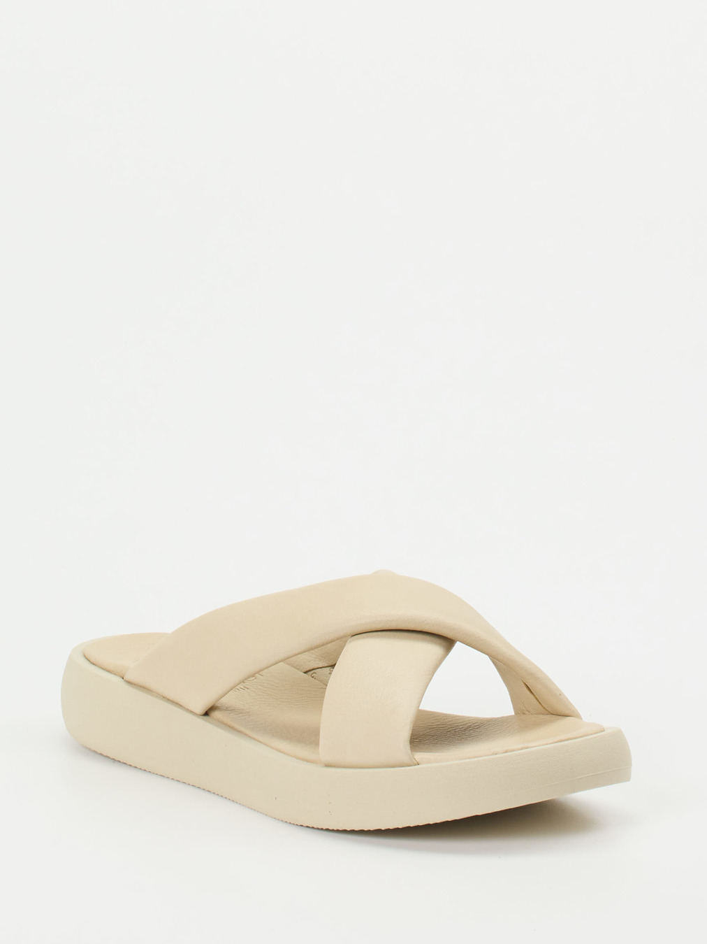 Werner – Pantolette aus Kalbleder in Beige