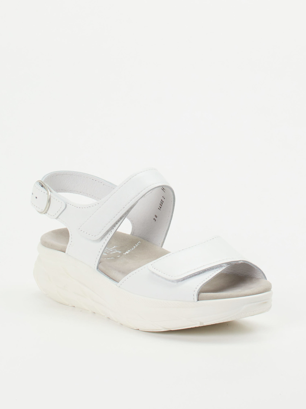 Semler – Komfortsandale aus Kalbleder weiß