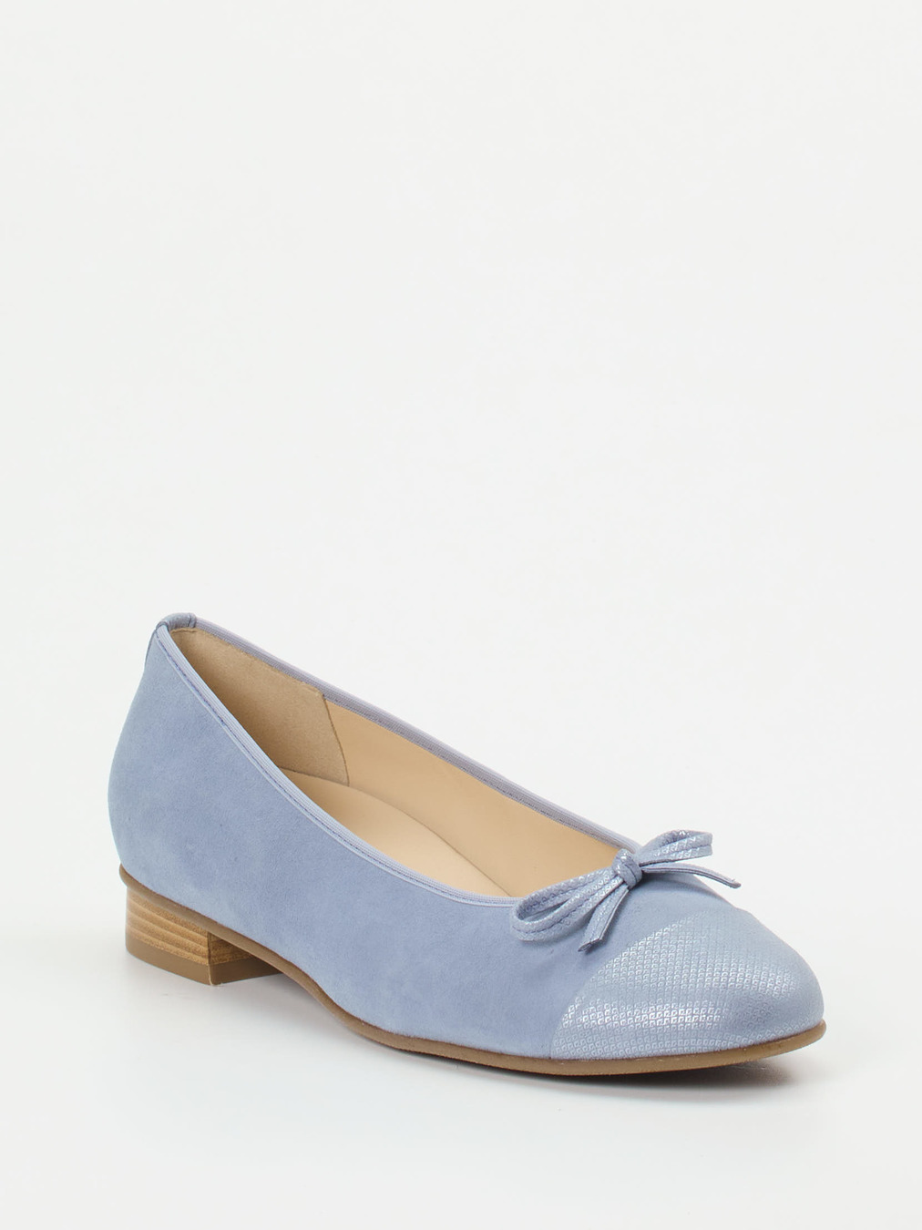 Hassia – Ballerinas aus Veloursleder Pastellblau