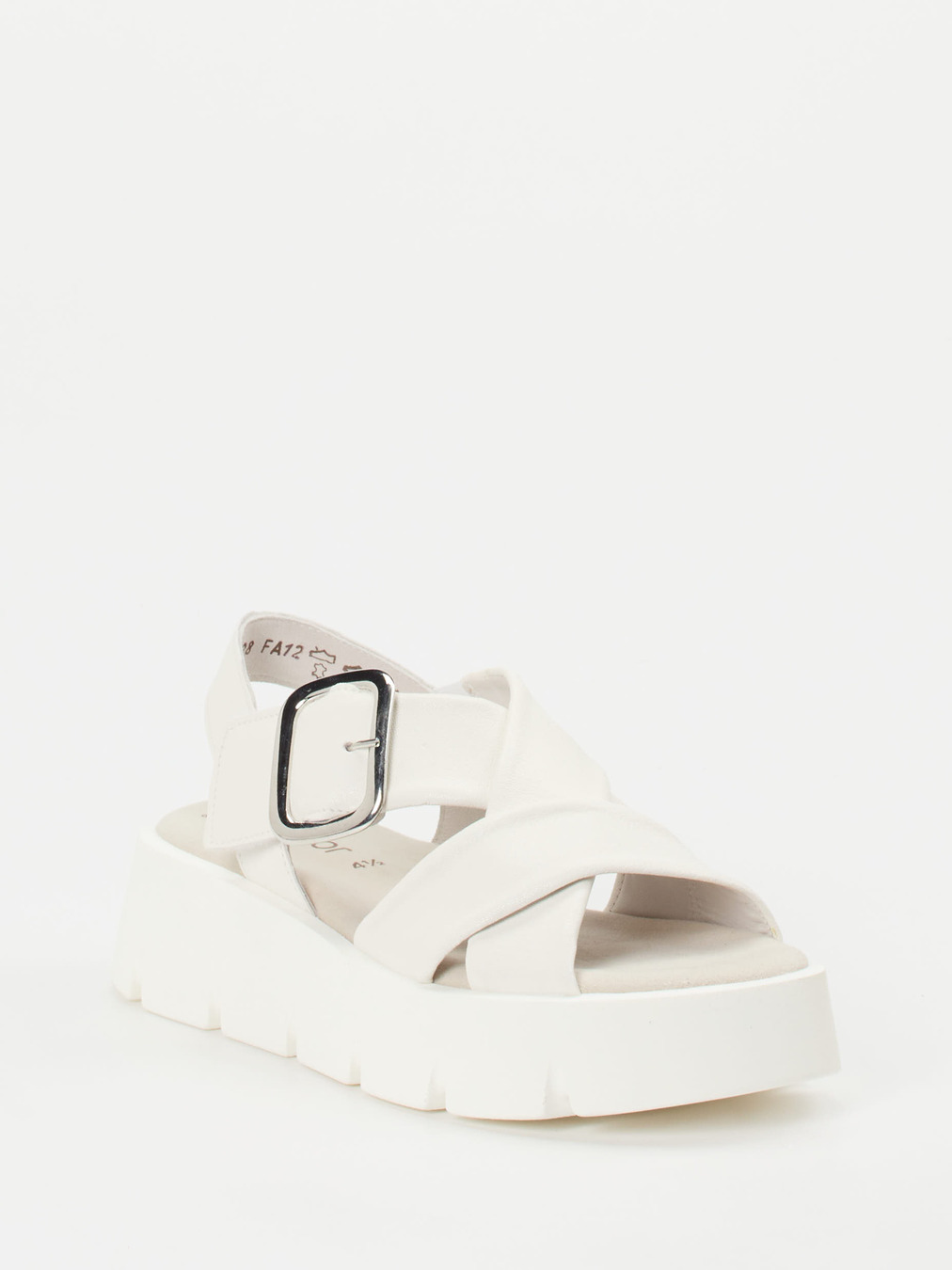 Gabor – Plateausandale aus Lammleder Offwhite