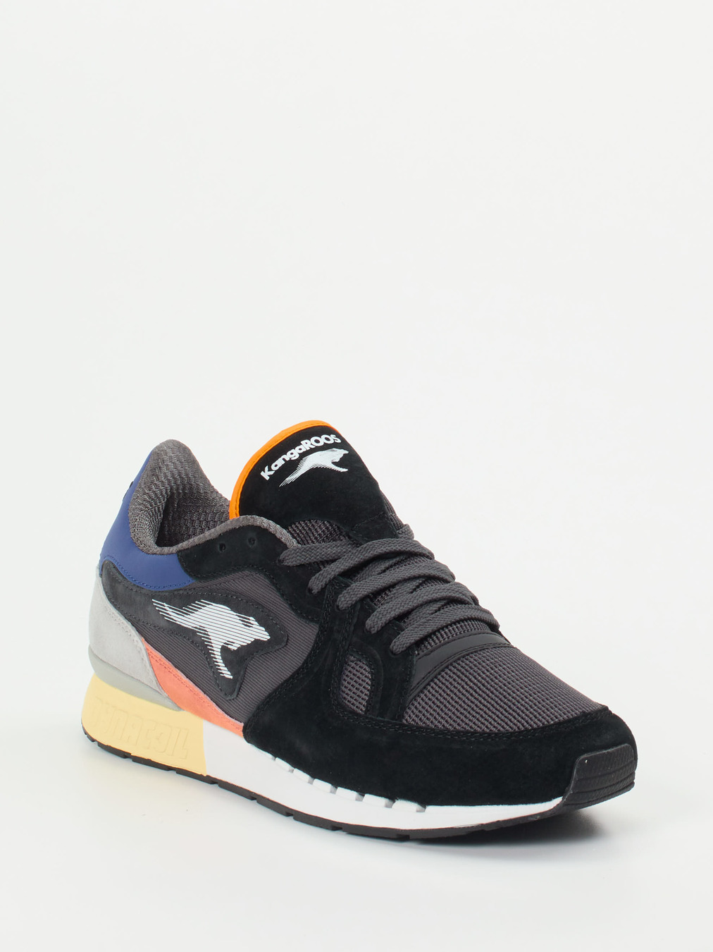 Kangaroos – Retro-Sneaker aus Textil und Veloursleder