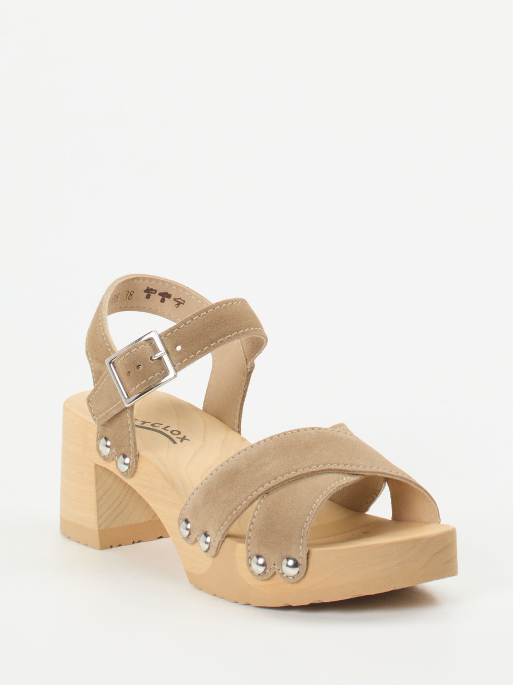 Softclox – Clogsandalen aus Veloursleder braun