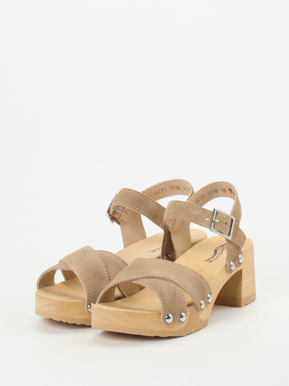 Softclox – Clogsandalen aus Veloursleder braun