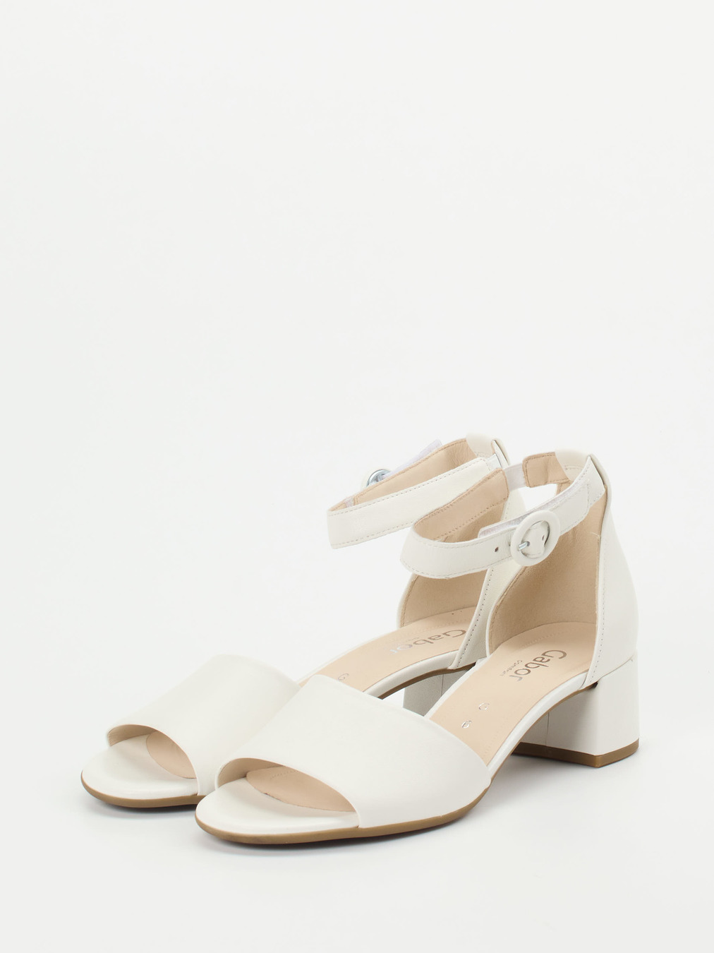 Gabor Comfort – Sandalen aus Kalbleder Offwhite