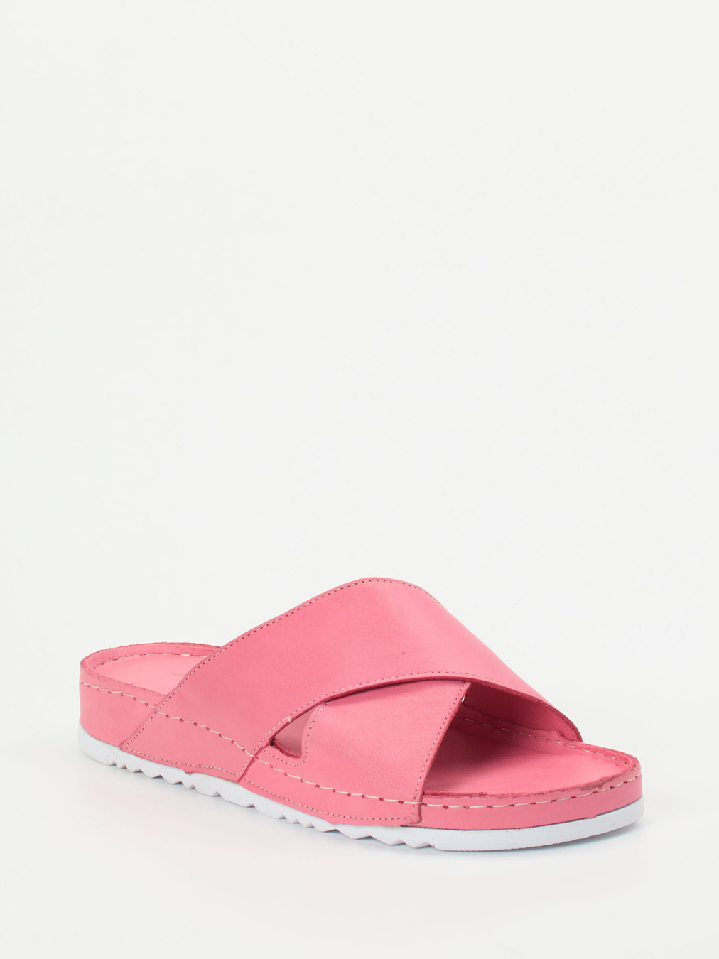 Andrea Conti – Pantoletten aus Kalbleder pink