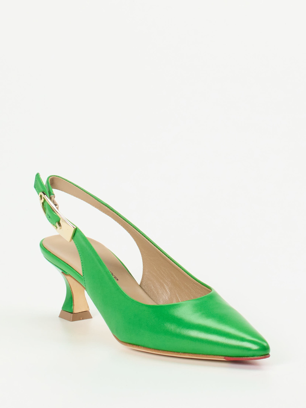 Konstantin Starke – Slingback-Pumps aus Lammleder grün