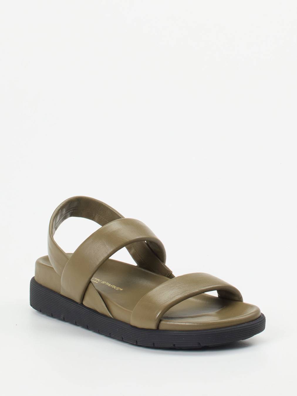 Konstantin Starke – Komfortsandalen aus Kalbleder grün