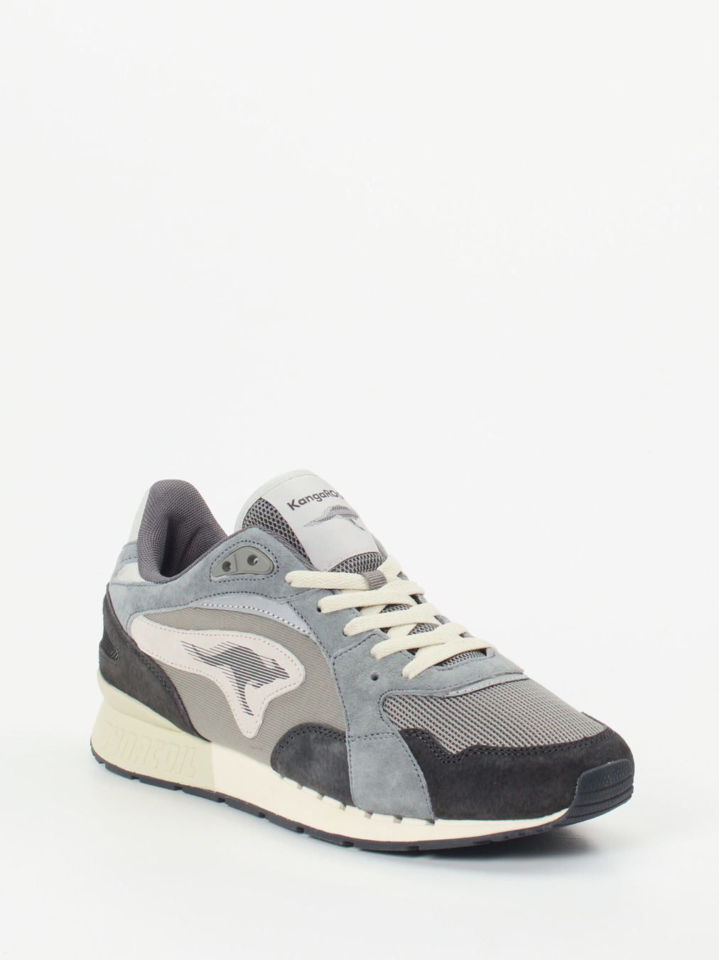 Kangaroos – Sneaker aus Mesh und Veloursleder grau