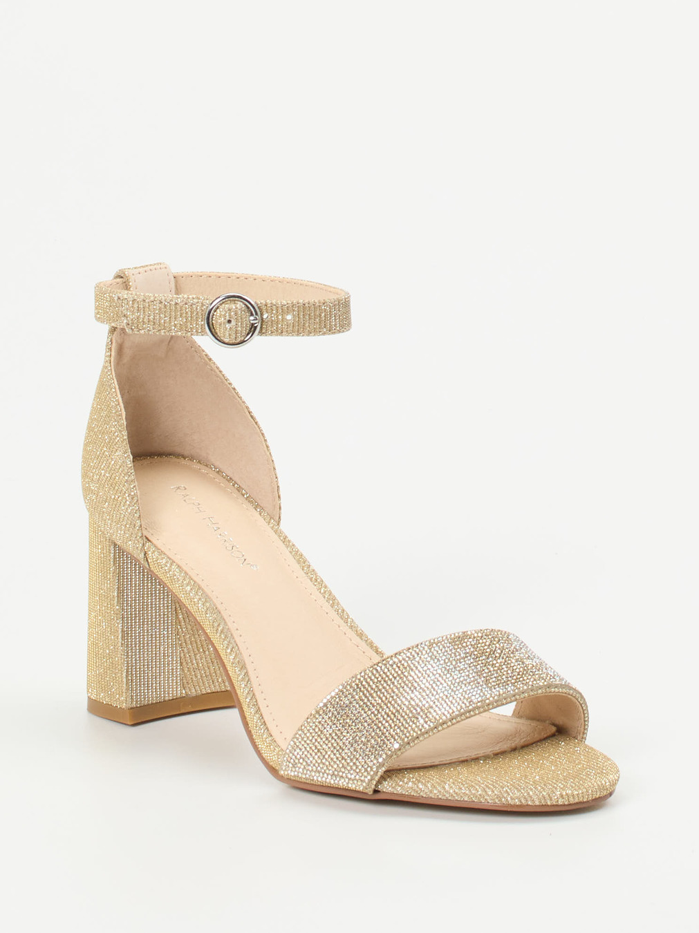 Ralph Harrison – Sandaletten aus Metallicleder goldfarben