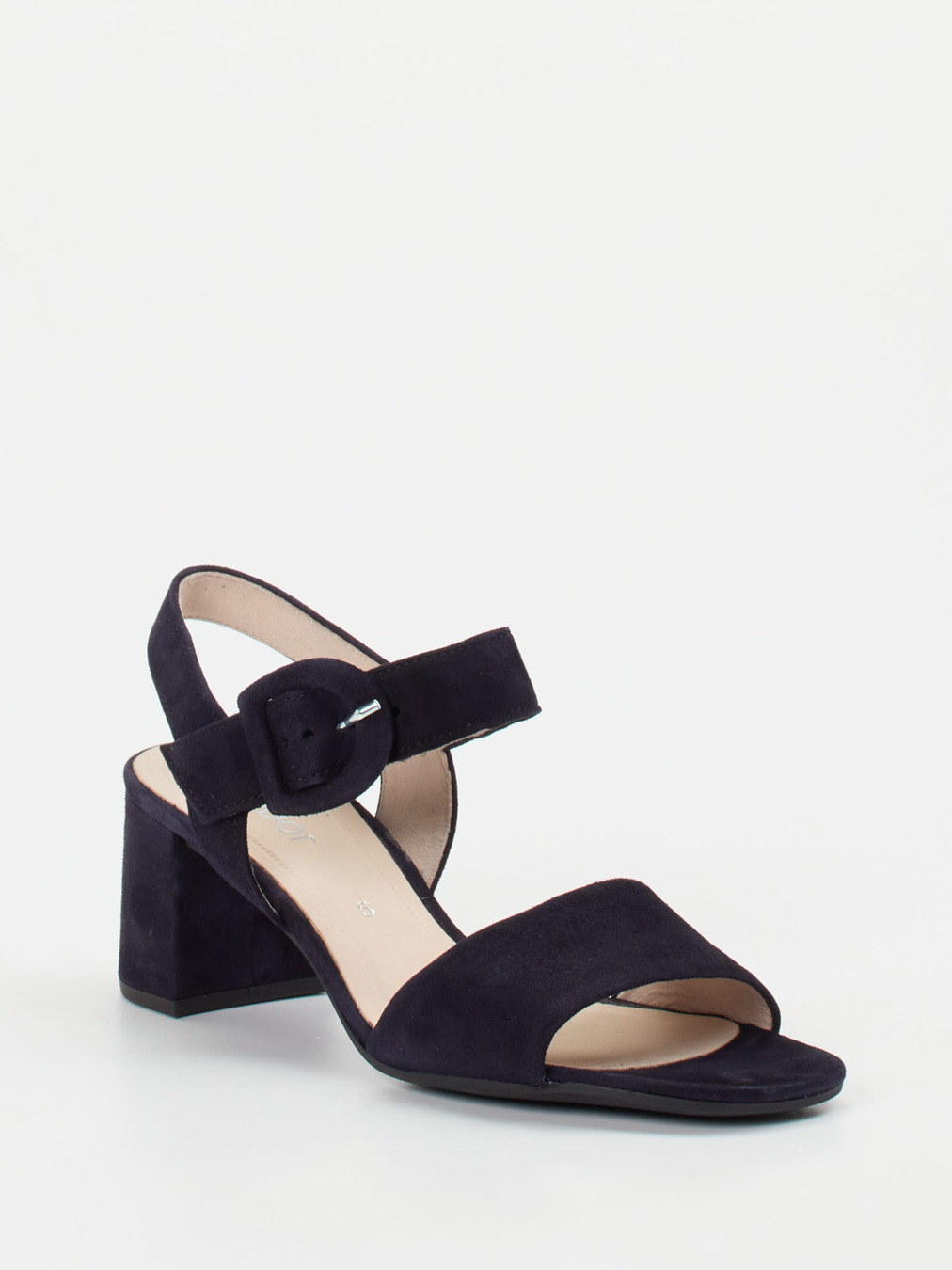 Gabor – Blockabsatz-Sandalen aus Veloursleder Blau