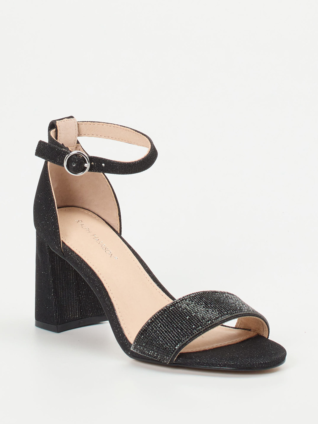 Ralph Harrison – Sandale aus Metallicleder Schwarz