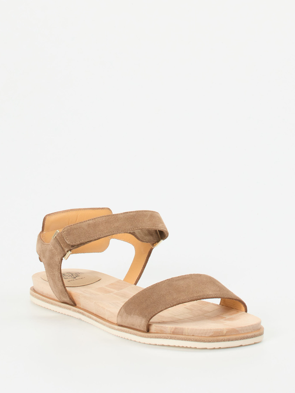 Truman's – Sandalen aus Veloursleder in Taupe
