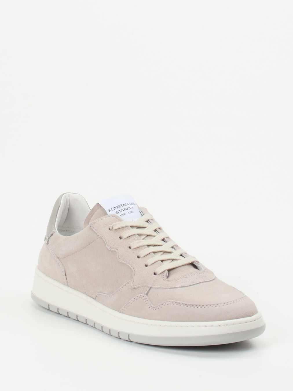 Konstantin Starke – Sneaker aus Veloursleder cremebeige