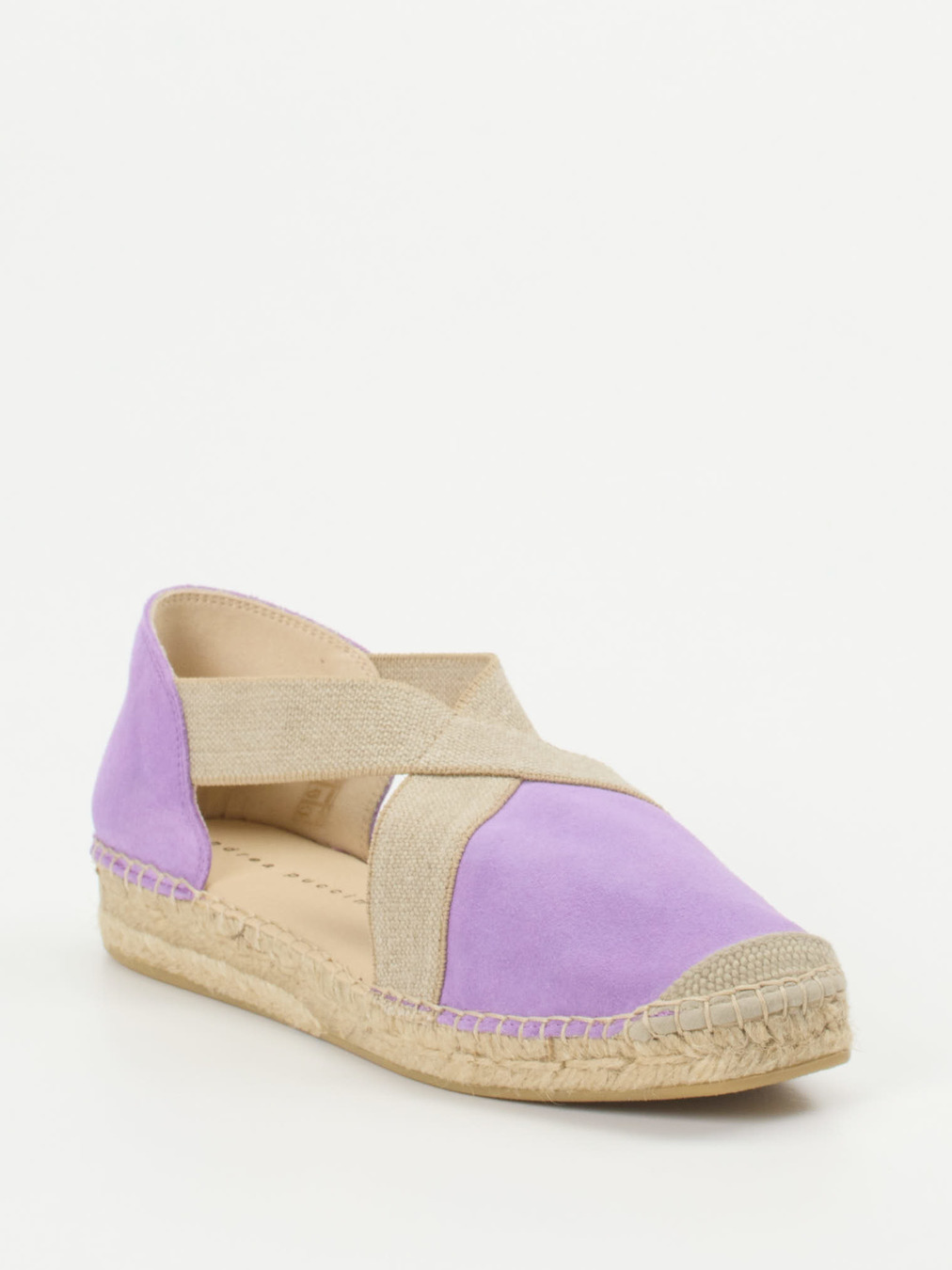 Andrea Puccini – Espadrilles aus Veloursleder in Flieder