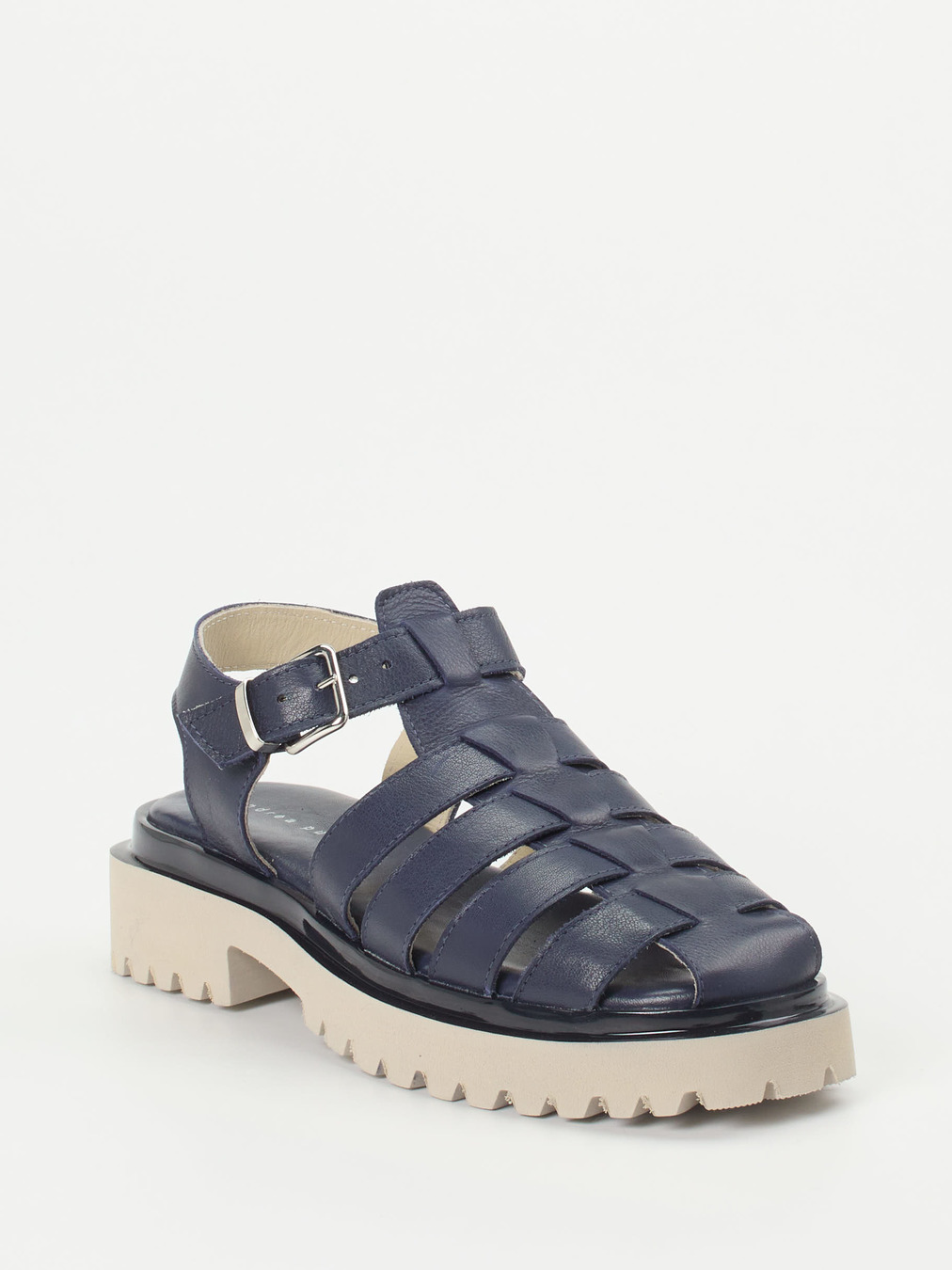 Andrea Puccini – Sandalen aus Lammleder Dunkelblau