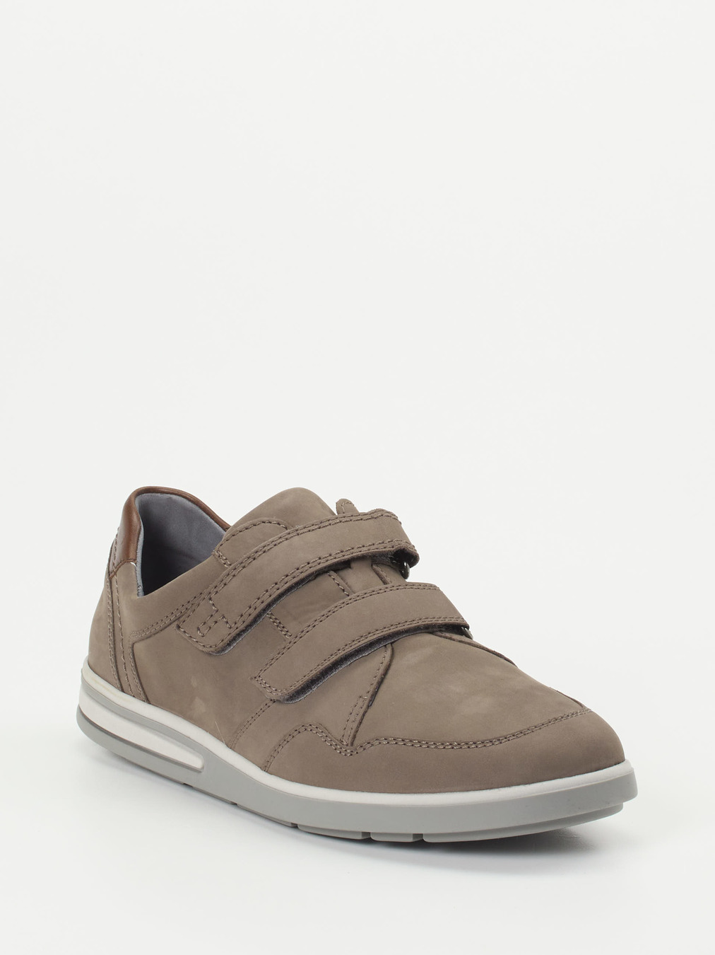 Waldläufer – Klettverschluss-Halbschuh aus Nubukleder taupe