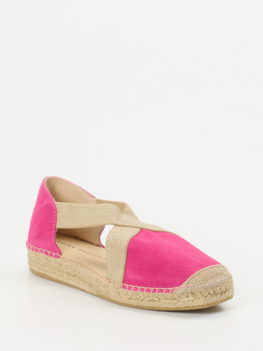Andrea Puccini – Espadrilles aus Veloursleder Pink