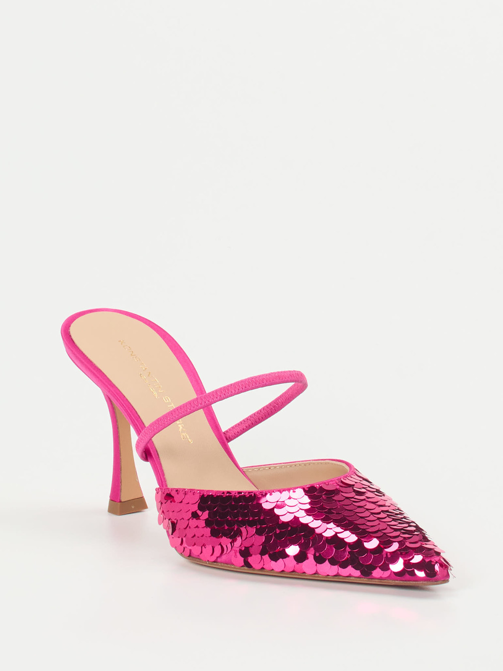 Konstantin Starke – Slingpumps aus Metallic mit Pailletten
