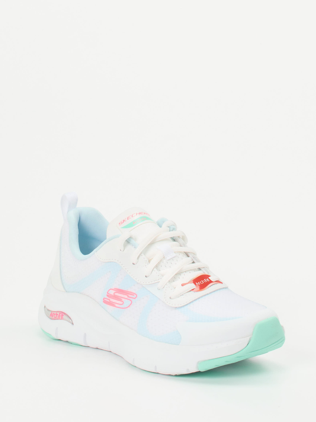 Skechers – Performance-Sneaker aus Mesh in Weiß