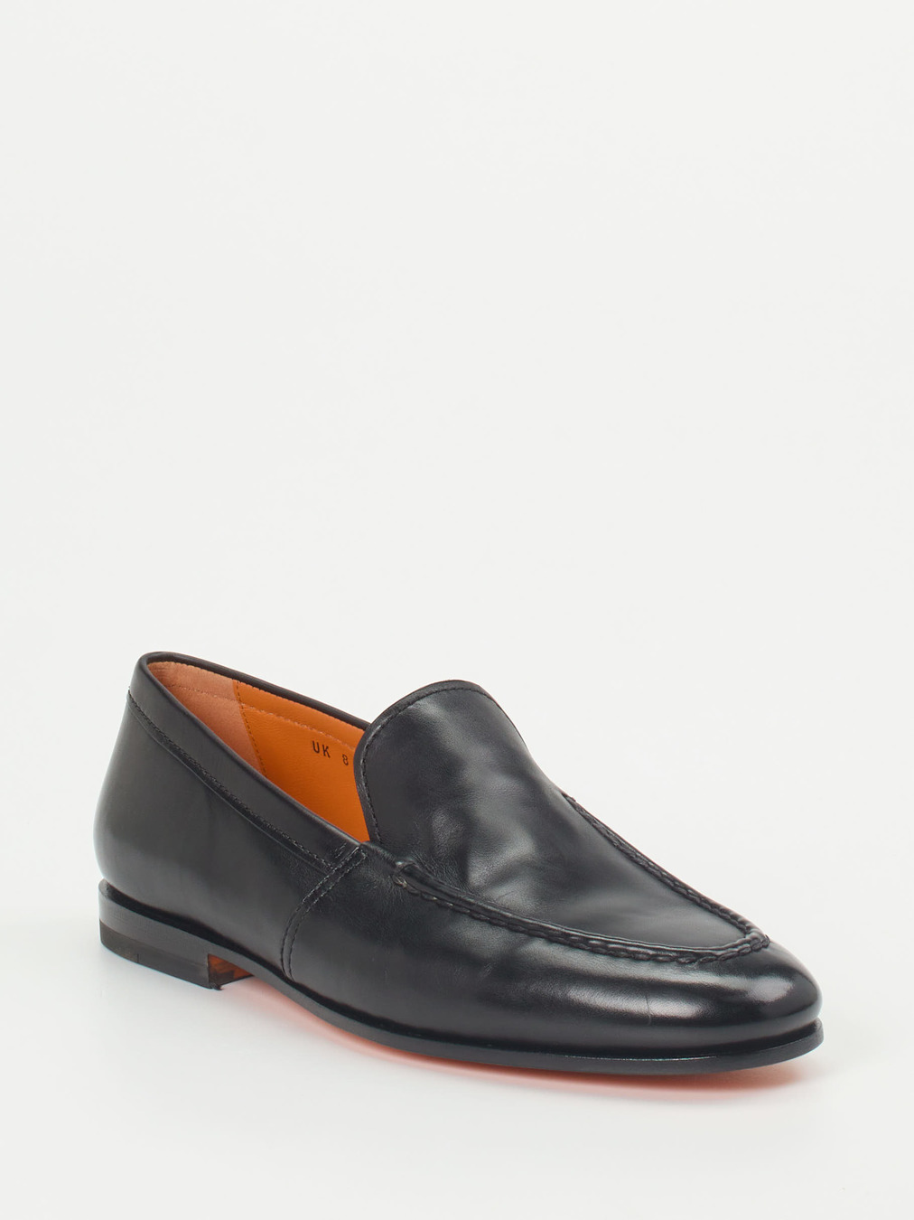 Santoni – Loafer aus Lammleder in Schwarz
