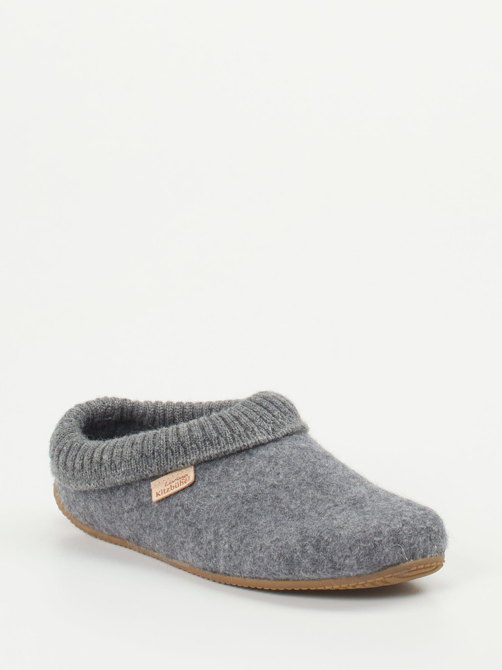 Living Kitzbühel – Filzpantoffeln aus Wollfilz grau