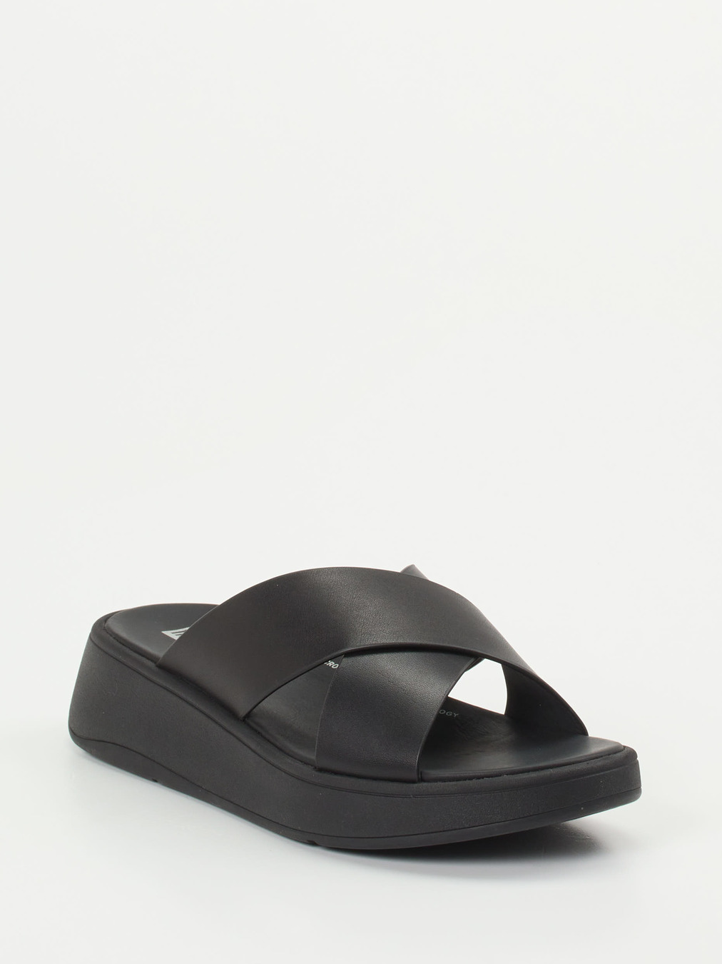 FitFlop – Komfort-Pantolette aus Kalbleder schwarz