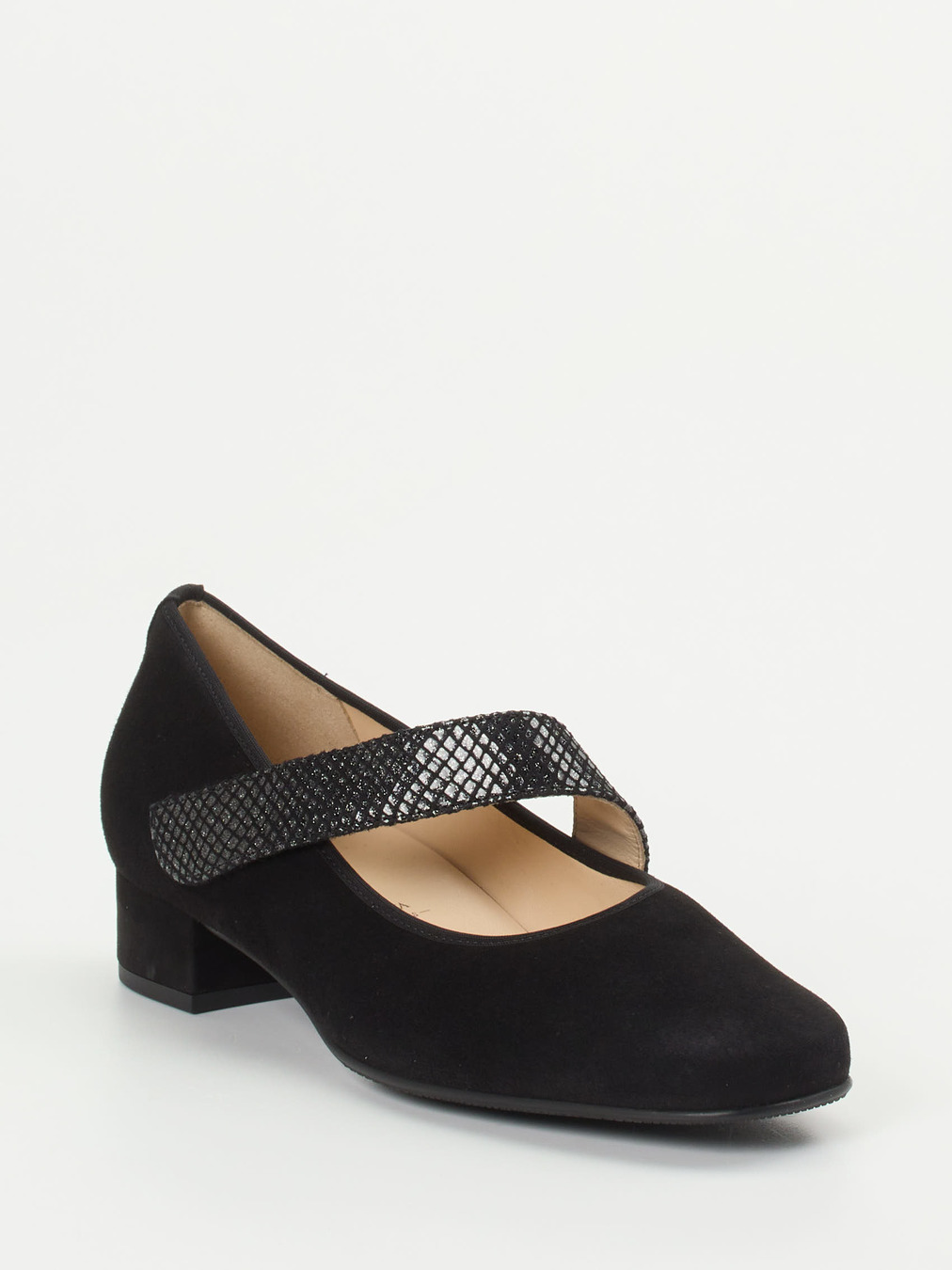 Hassia – Mary Jane Pumps aus Veloursleder schwarz