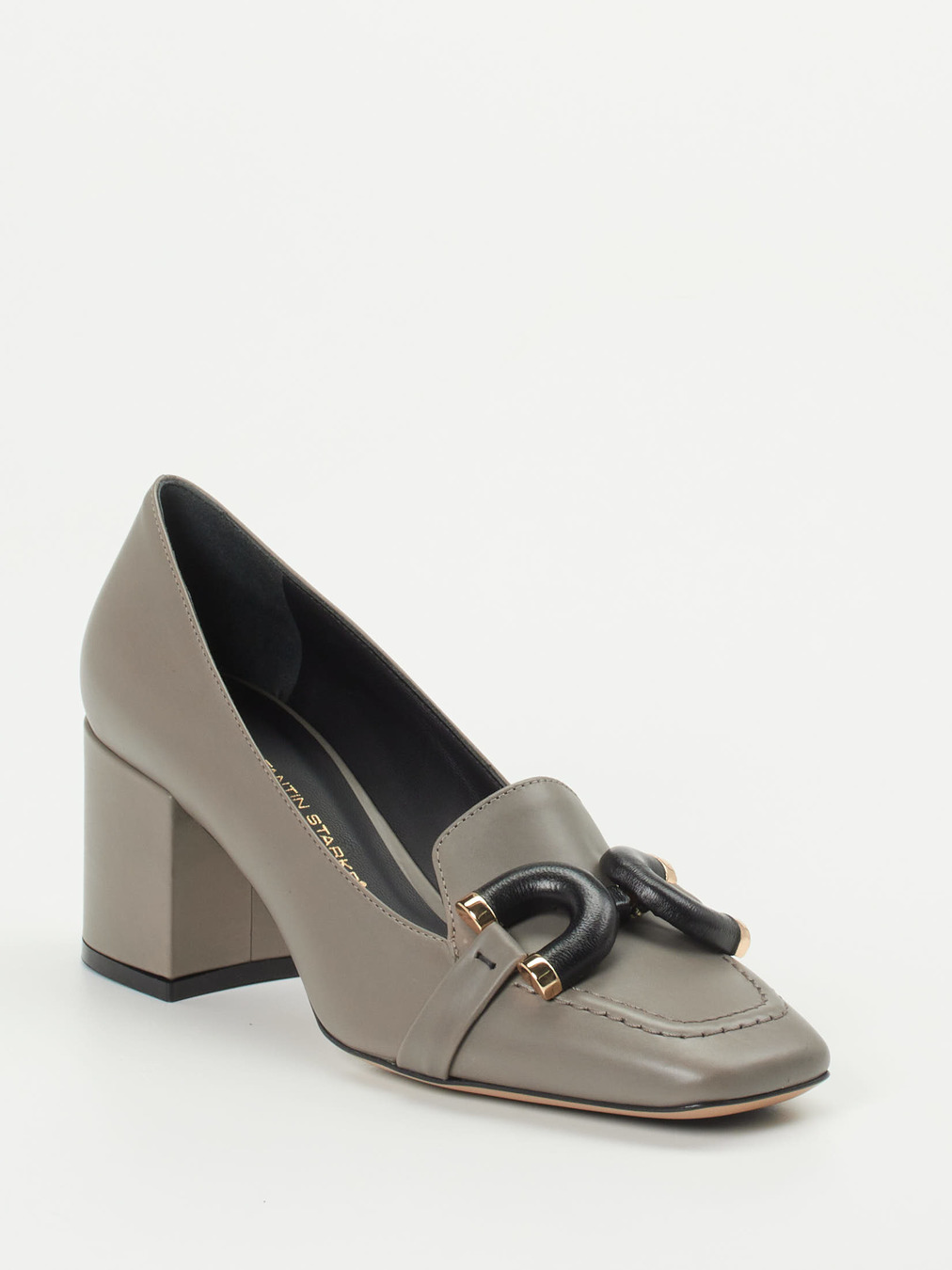 Konstantin Starke – Pumps aus Kalbleder Steingrau