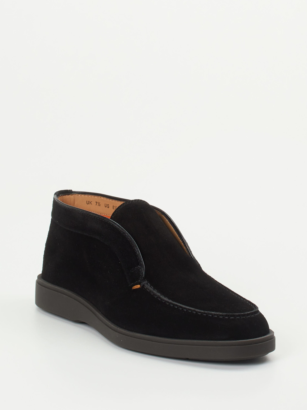 Santoni – Chukka Boots aus Veloursleder Schwarz