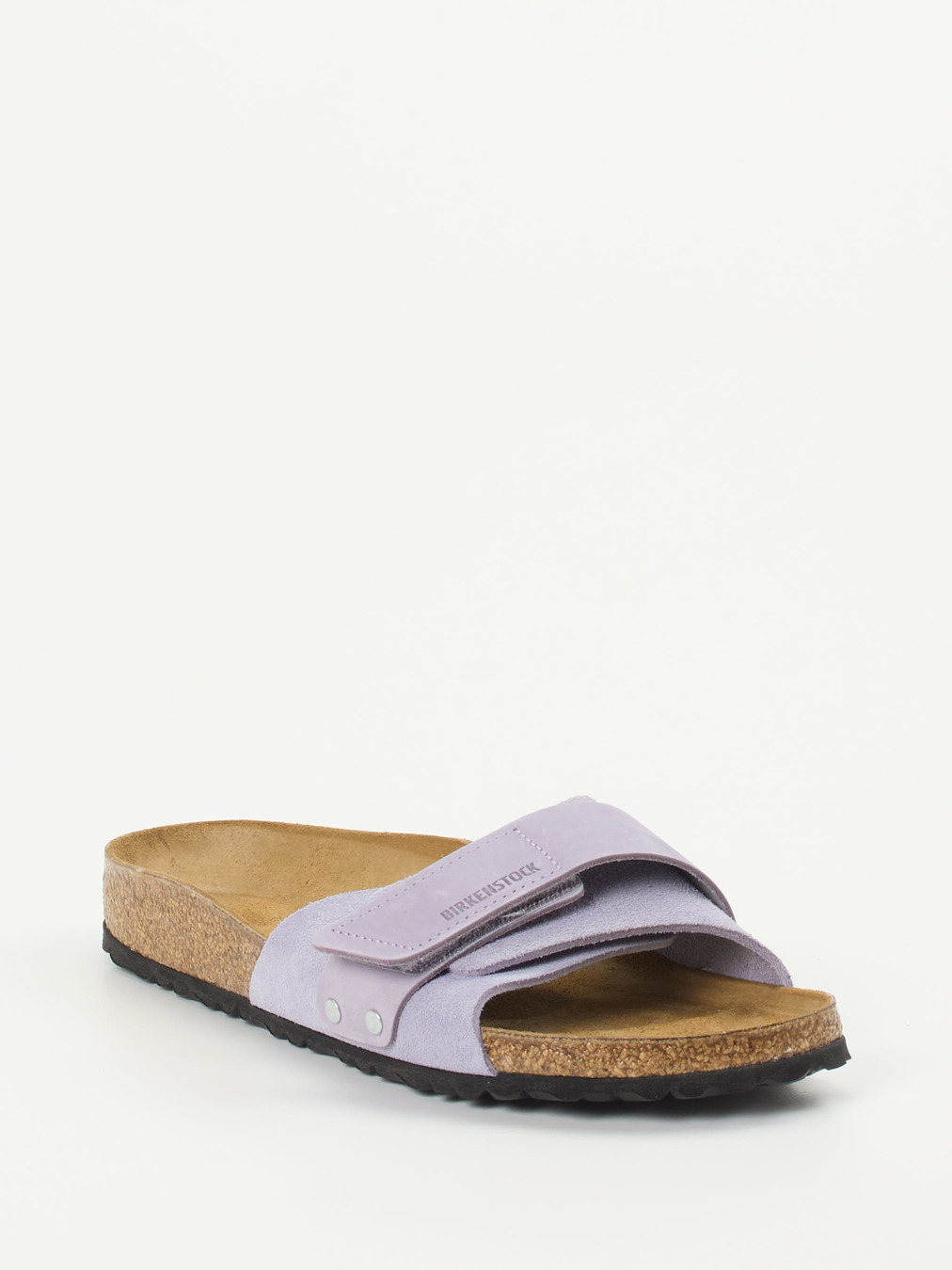 Birkenstock – Pantolette aus Veloursleder in Flieder