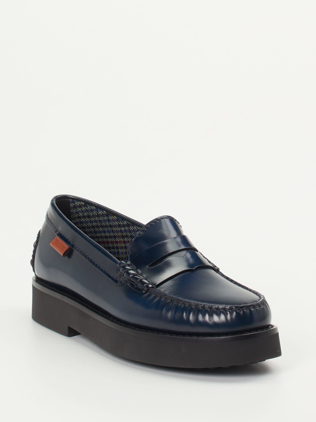 Tod's – Loafer aus Hochglanzleder in Tintenblau