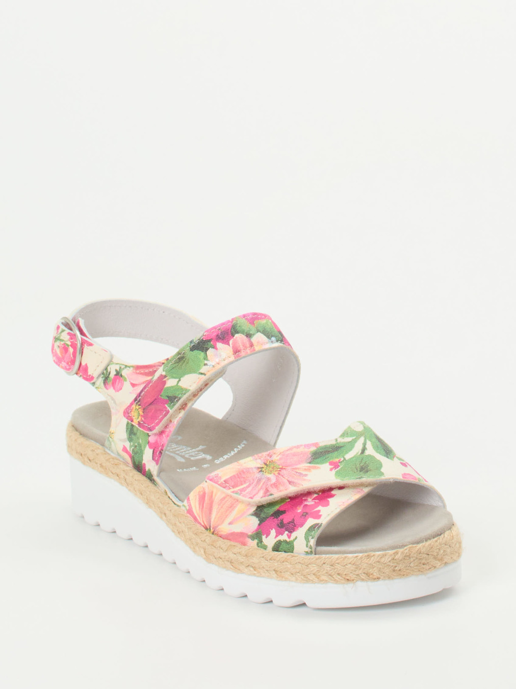 Semler – Keilsandale aus geprägtem Leder floral