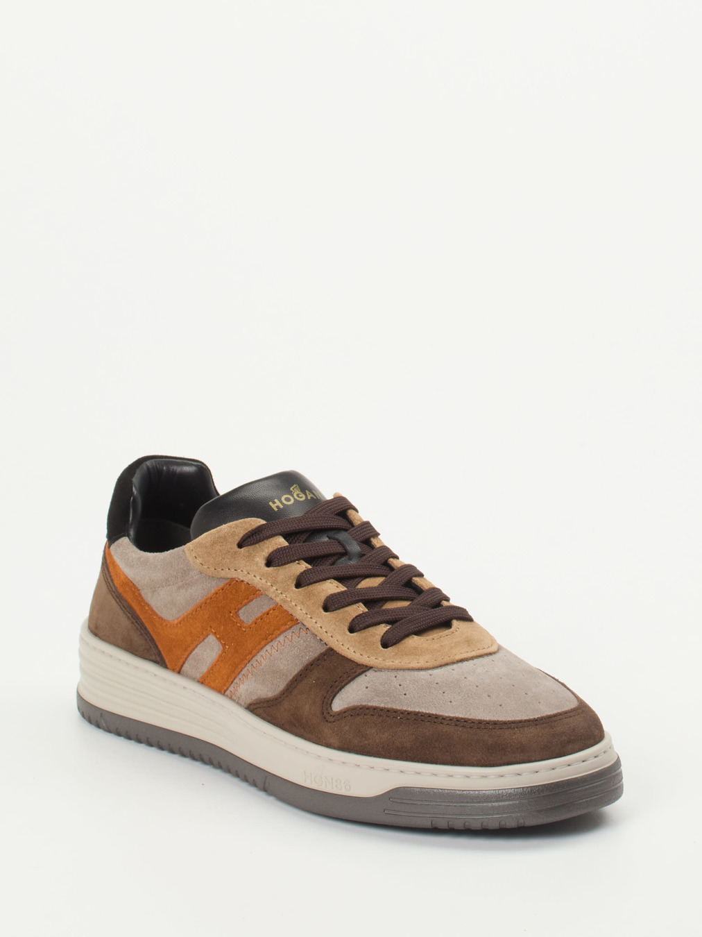 Hogan – Sneaker aus Veloursleder in Taupegrau