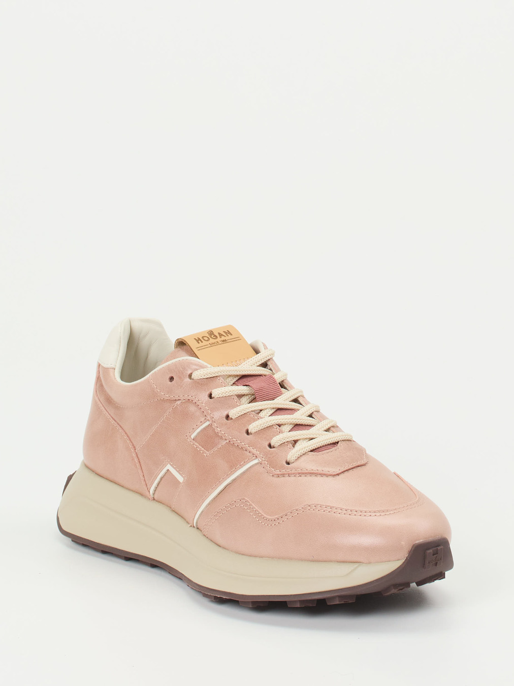 Hogan – Sneaker aus Kalbleder in Altrosa