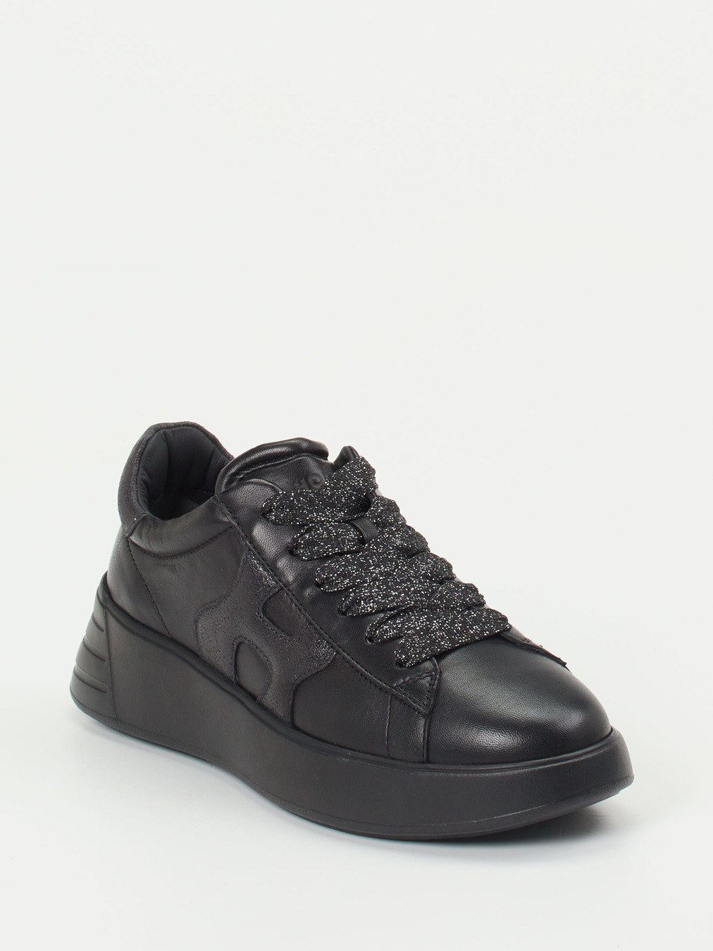 Hogan – Plateau-Sneaker aus Kalbleder Schwarz