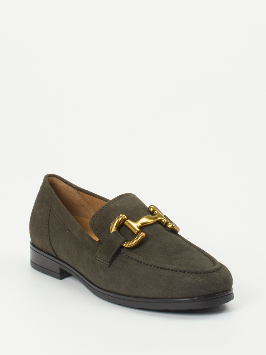 Gabor Comfort – Loafer aus Veloursleder olivgrau