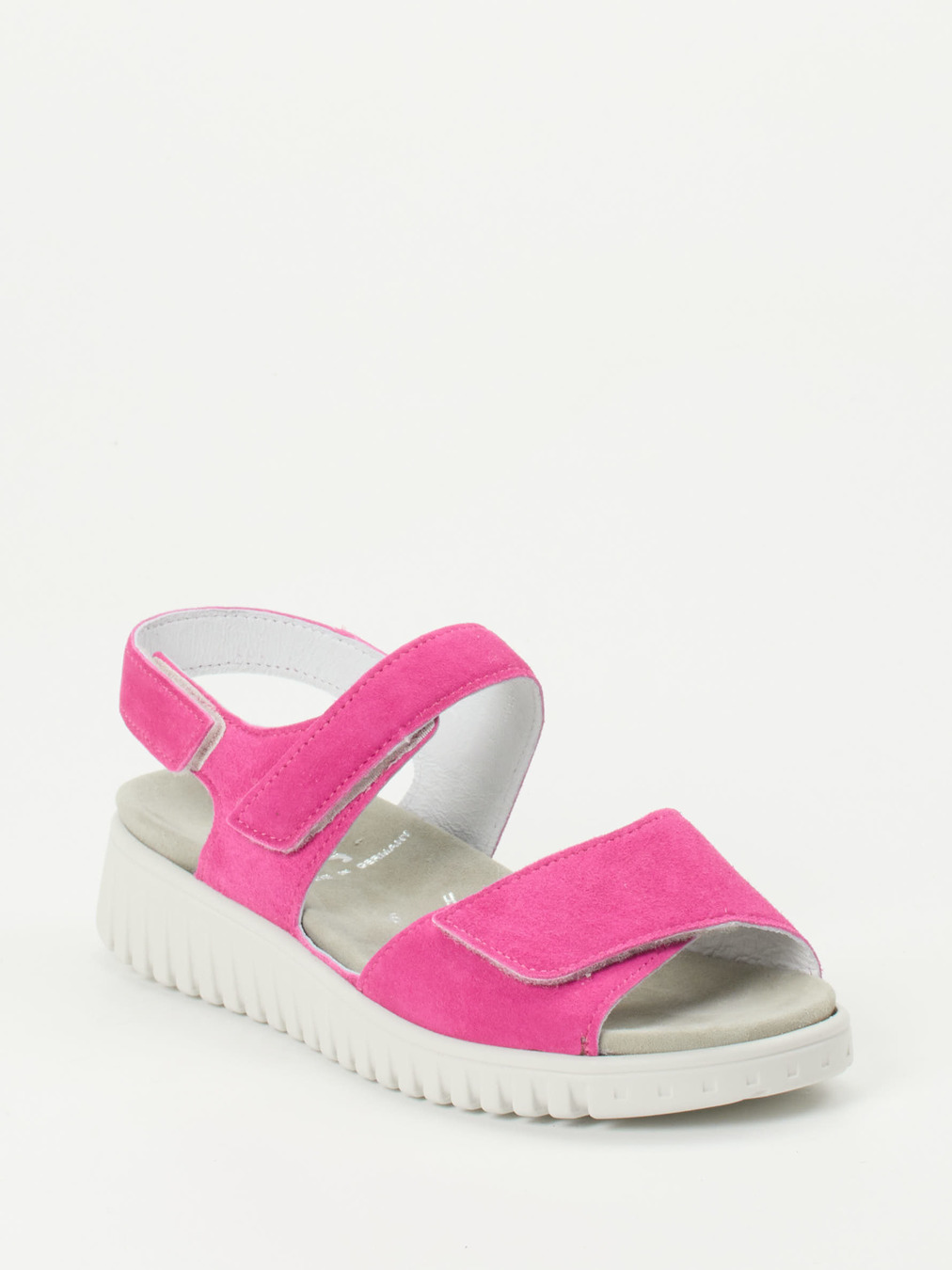 Semler – Komfortsandale aus Veloursleder pink