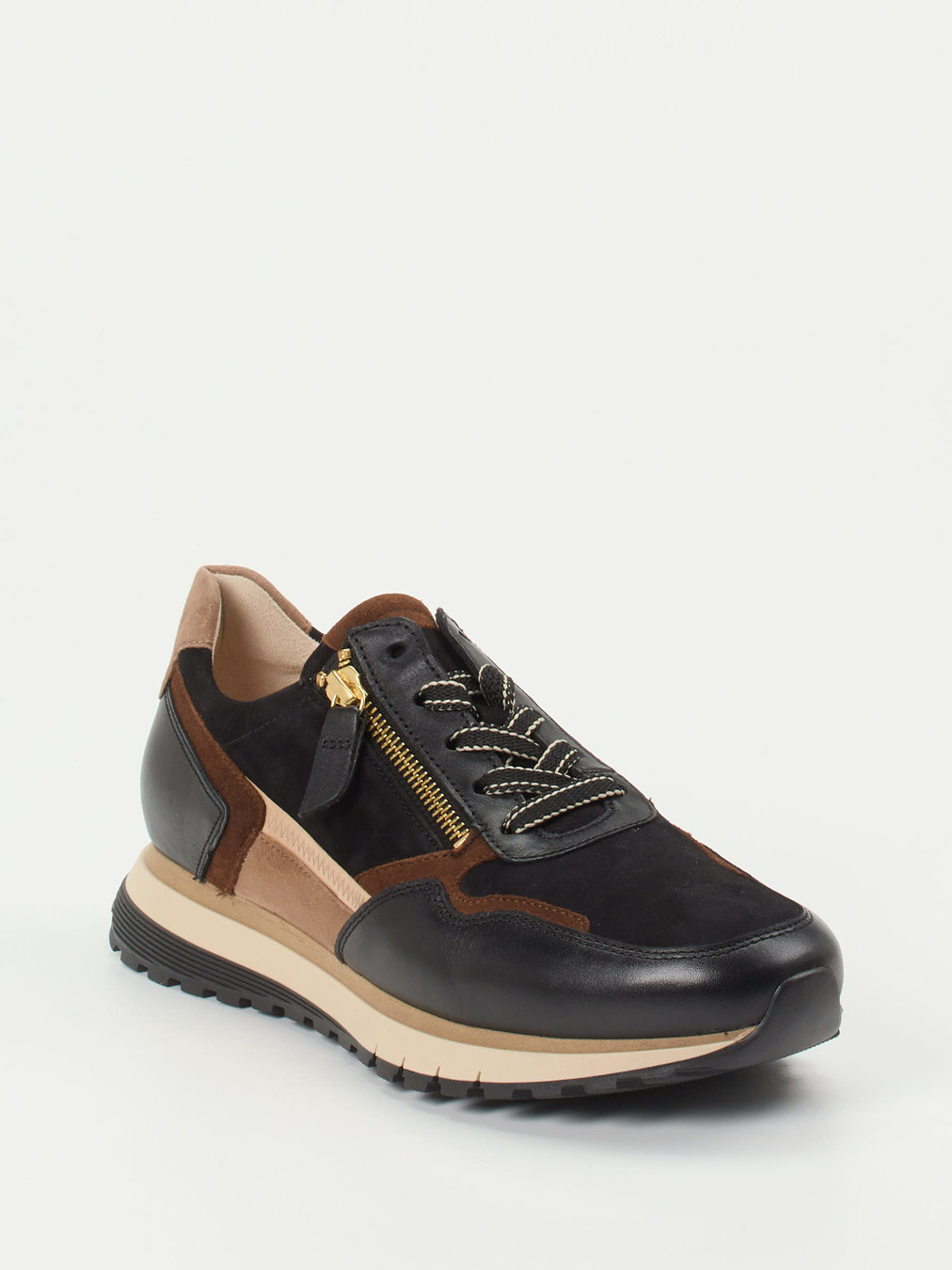 Gabor Comfort – Sneaker aus Veloursleder Schwarz