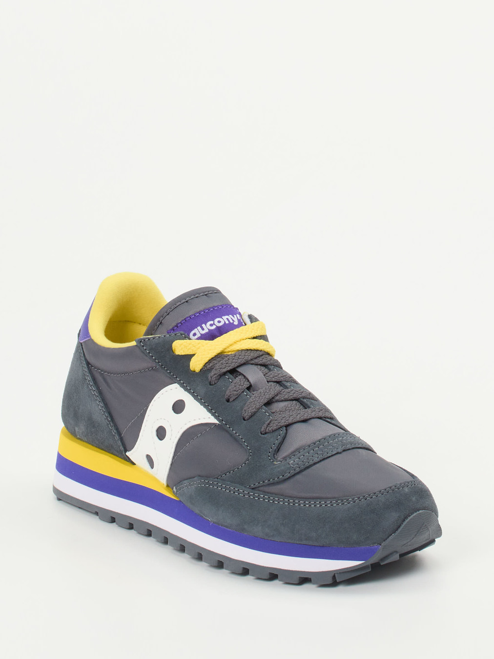Saucony – Retro-Sneaker aus Textil und Veloursleder grau