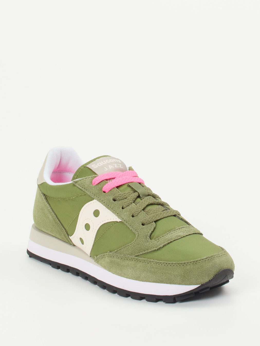 Saucony – Retro-Sneaker aus Veloursleder und Textil olive