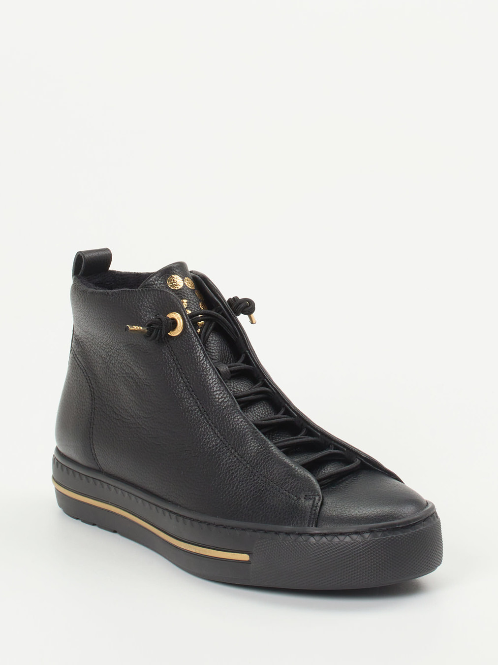 Paul Green – High-Top Sneaker aus Kalbleder schwarz