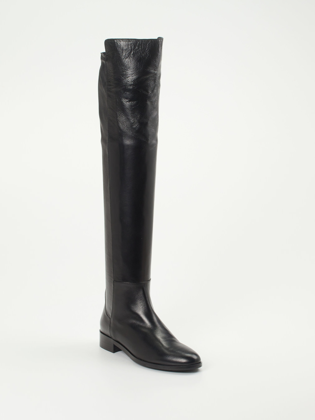 Konstantin Starke – Overknee-Stiefel aus Lammleder Schwarz