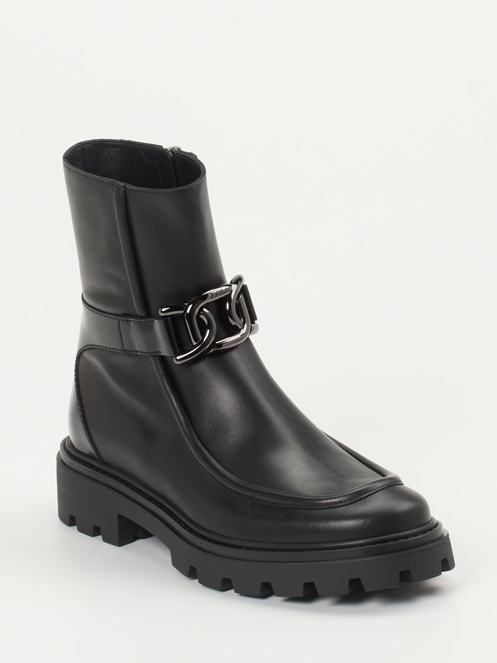 Tod's – Biker-Stiefelette aus Kalbleder Schwarz