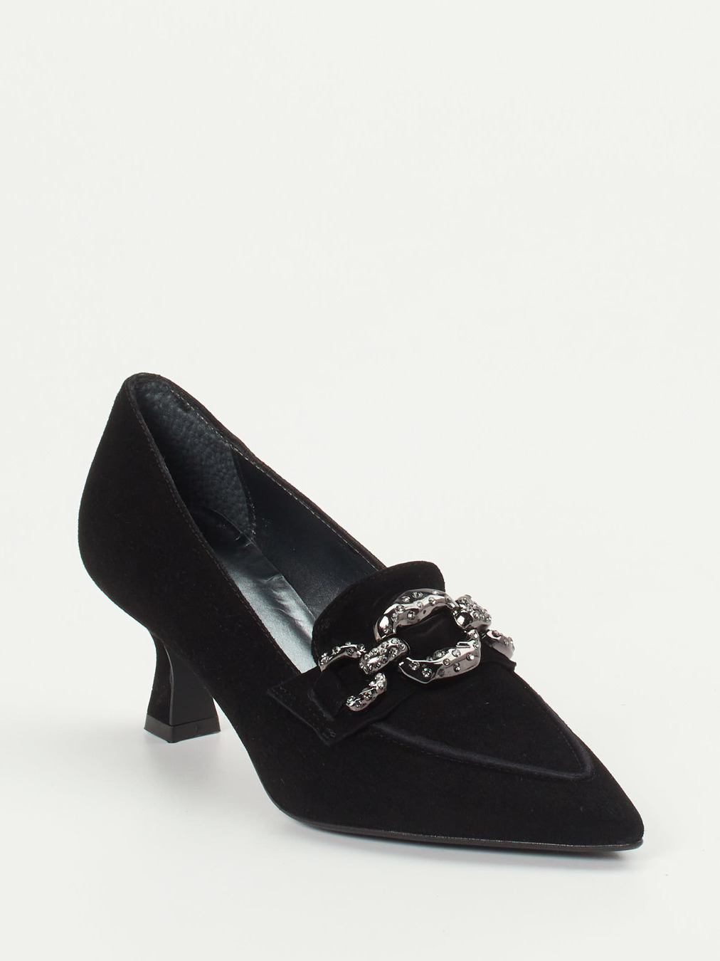 Maripé – Pumps aus Veloursleder schwarz