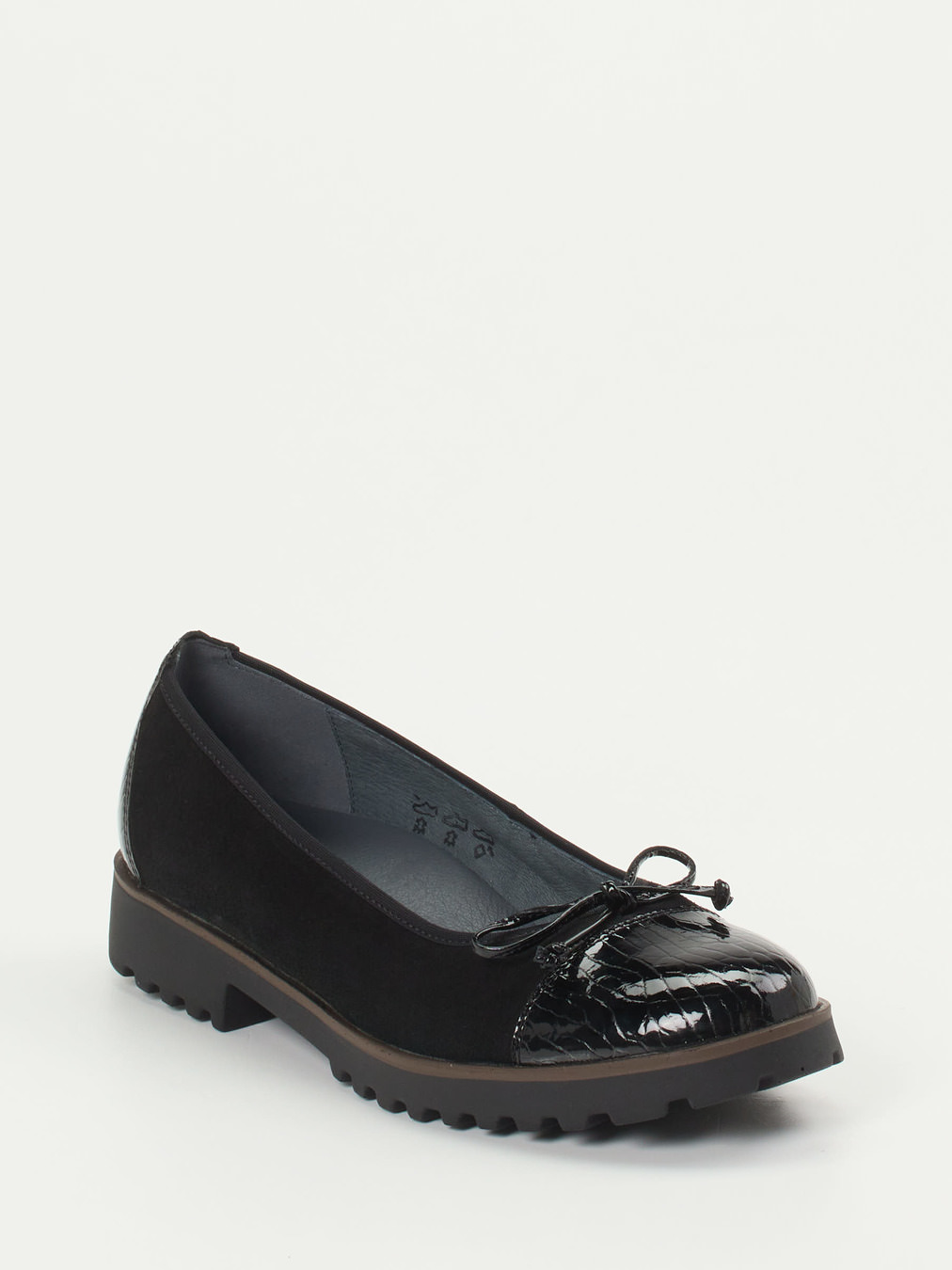 Waldläufer – Ballerinas aus Veloursleder schwarz
