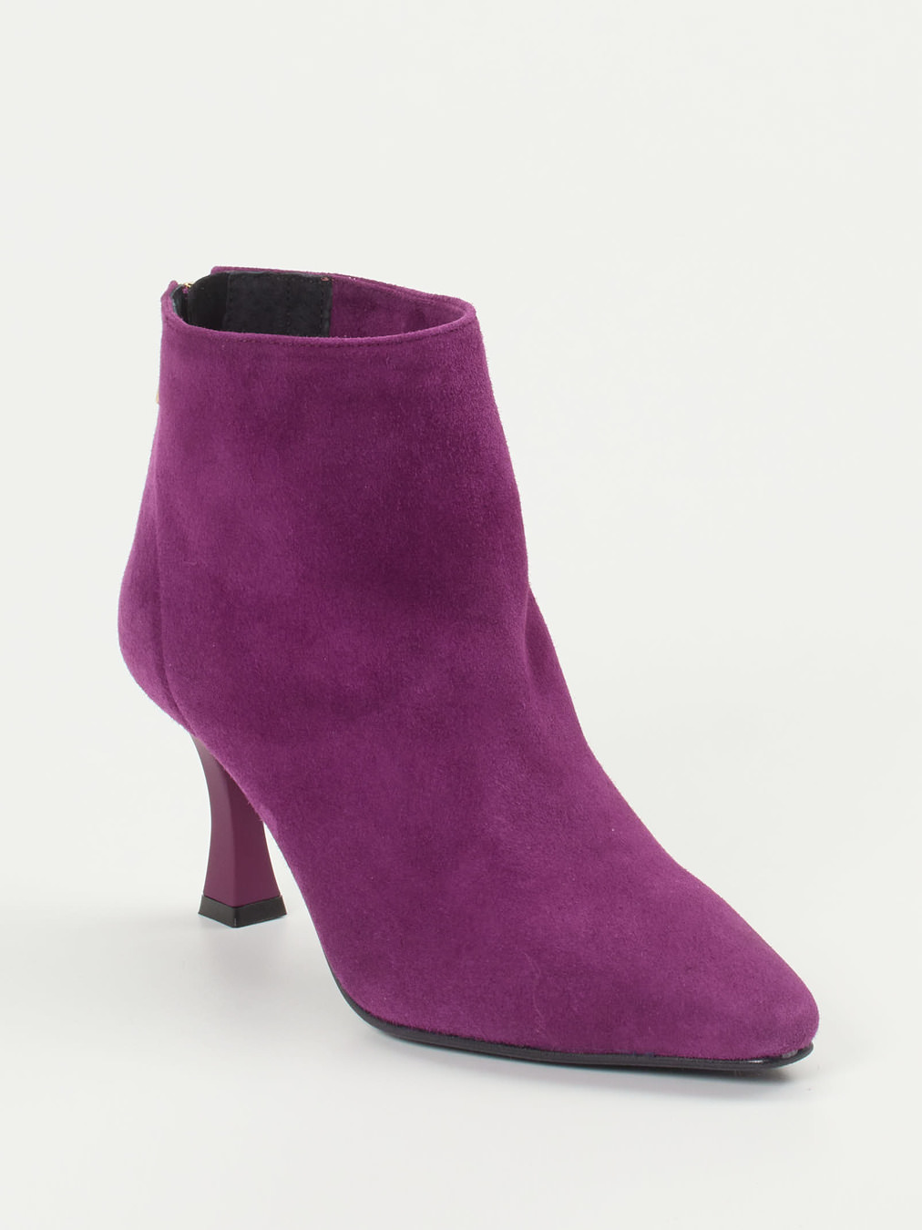 Konstantin Starke – Ankle Boots aus Veloursleder Violett