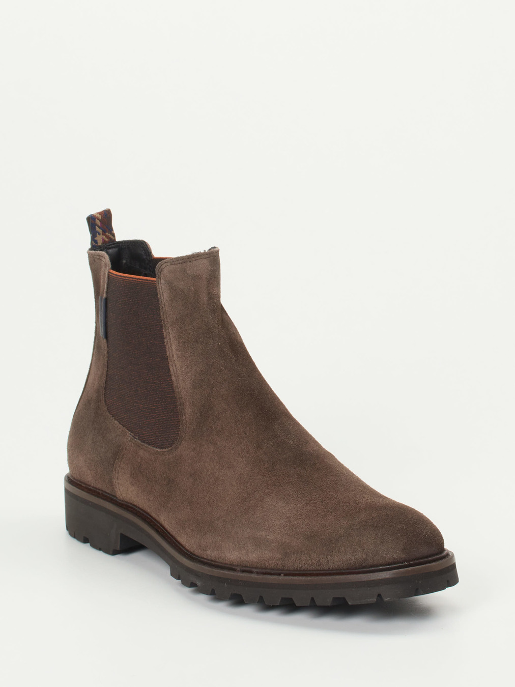 Floris van Bommel – Chelsea Boots aus Veloursleder braun